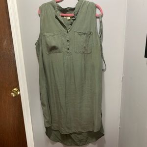 Ava & Vic size 2x olive green sleeveless dress